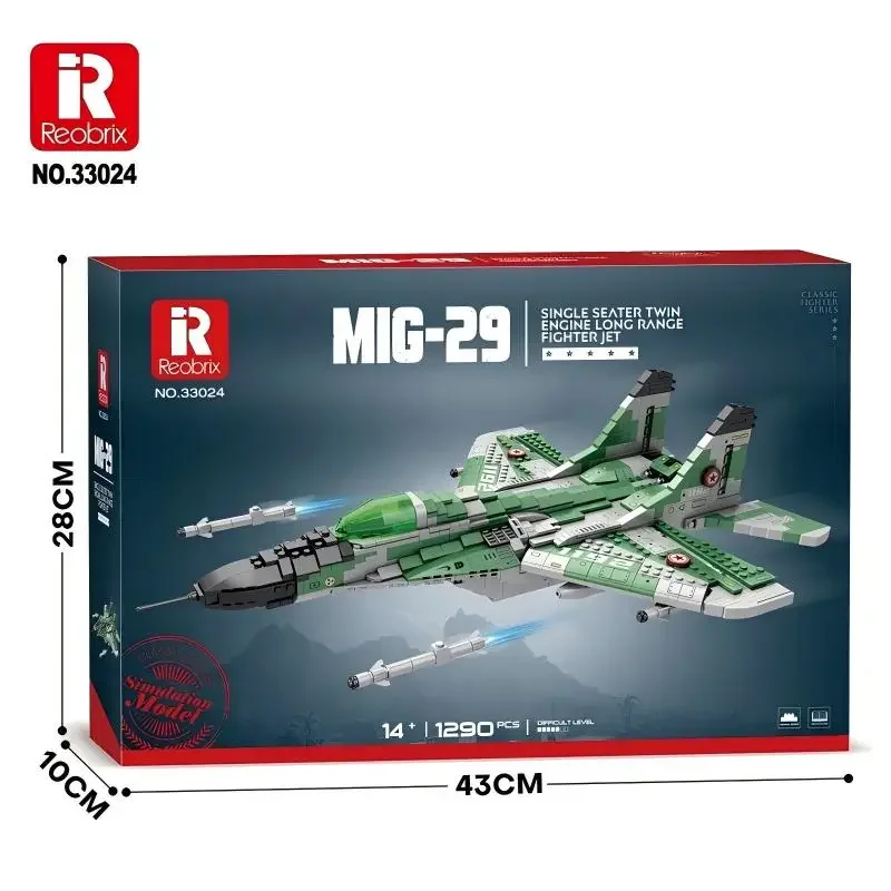 Blocos De Montar Para Modelo De Caça A Jato Com 1290 Peças