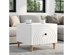 Vidaxl Mesa De Centro Com Gaveta Branco Brilhante 49 X 50 X 40 Cm