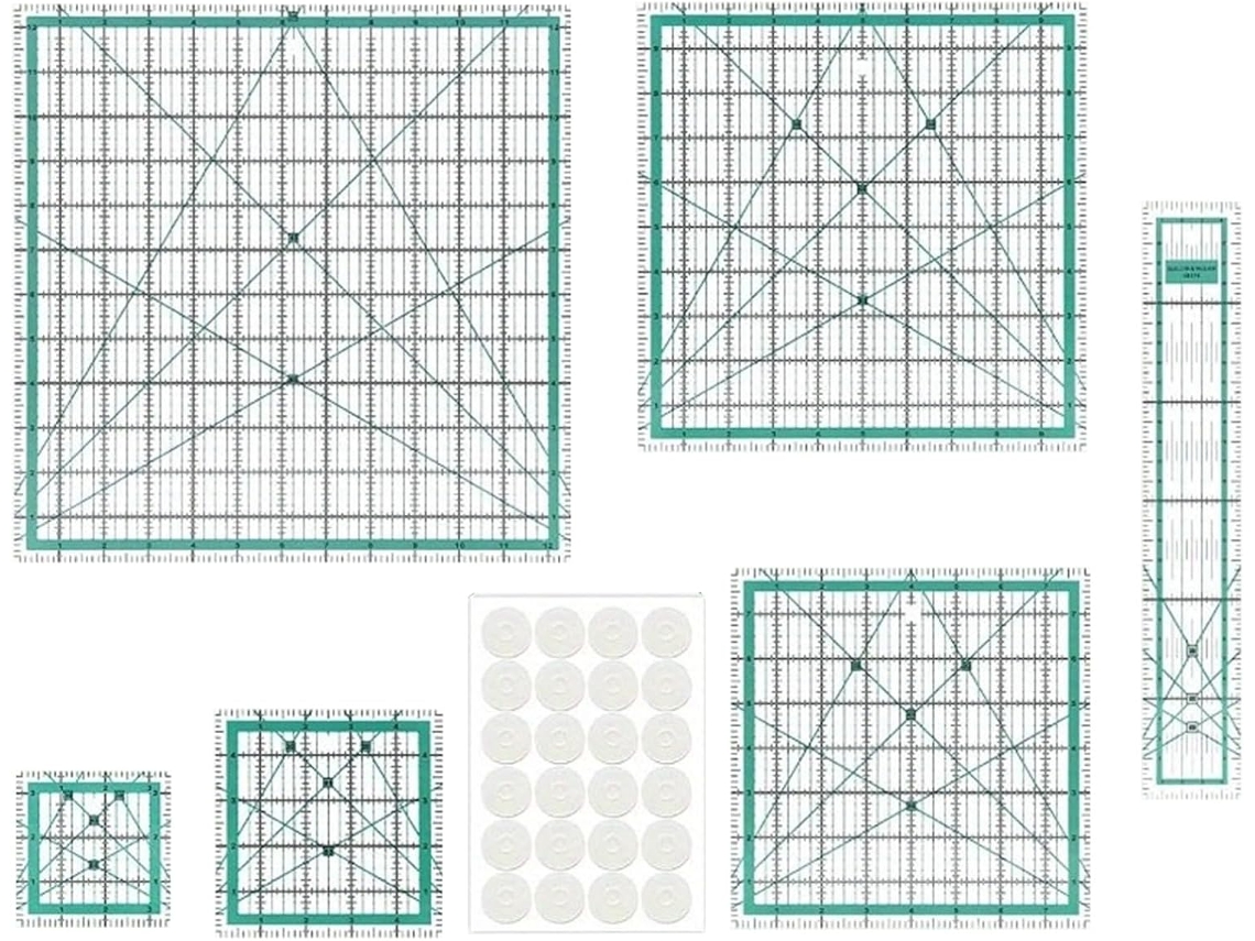 Conjunto De Réguas Profissionais Para Patchwork, 6 Peças