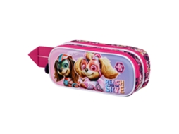 Paw Patrol Mighty Estojo Duplo 3D Rosa KARACTERMANIA