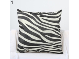 2026 funda de Almohada Cuadrada de Lino Con Estampado de Cebra para Sofá Decoración Hogar 44x44cm