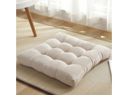 Rebe almohada Cuadrada para Suelo Meditación Yoga 20x20 Pulgadas Color Blanco Off white