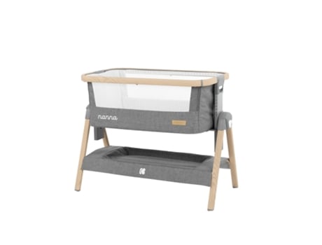 Mini berço-cama de madeira Nanna Dark Grey Melange KIKKABOO ESPAÑA SL.