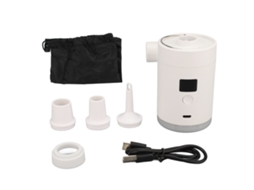 Bomba inflável portátil mini elétrica recarregável com tela LED luz para colchão branco S/MARCA
