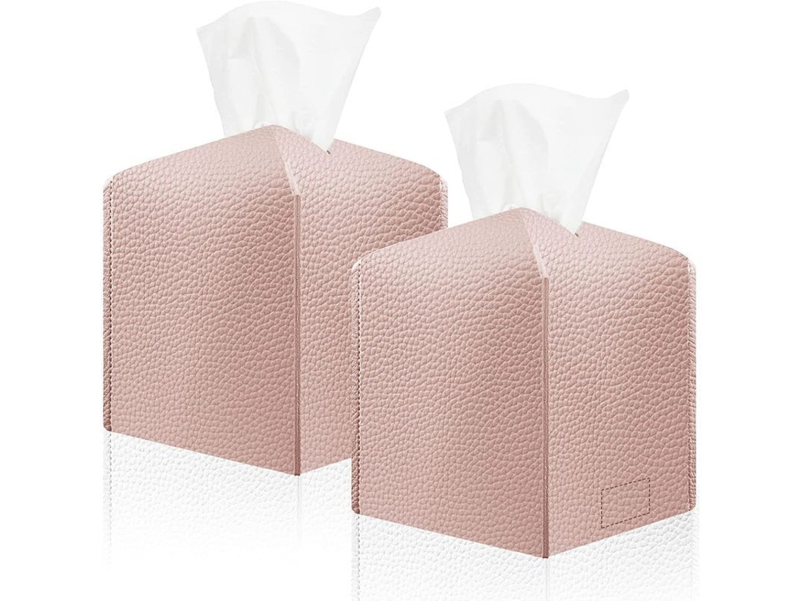 Capa para Caixa de Papel Higiênico de Couro Pu Moderna, Suporte para Mesa, Banheiro, Carro, 2 Unidades