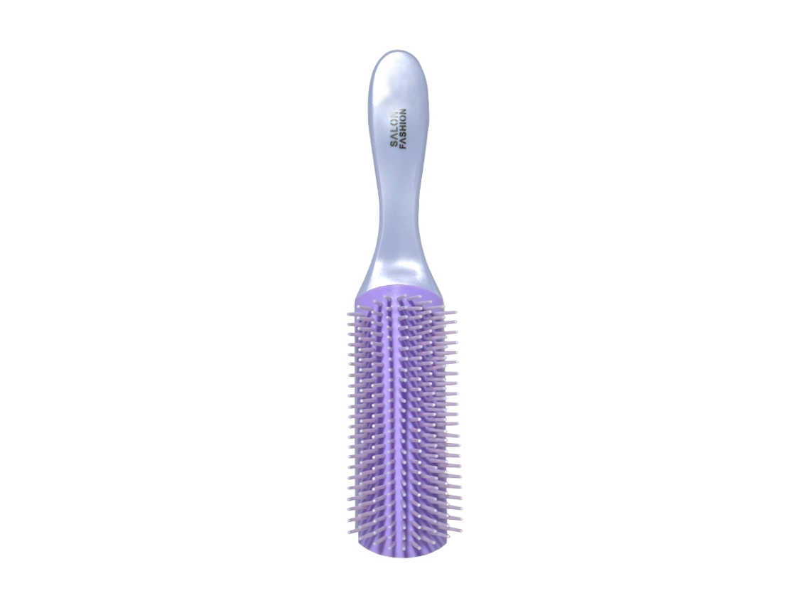 Pente Danman com 9 Fileiras de Dentes para Alisar, Alisar, Cachear e Pentear Cabelos Molhados. MDUG (roxo)