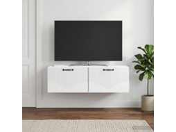 Vidaxl Gabinete De Tv De Parede Branco Brilhante 98 X 41 X 30 Cm