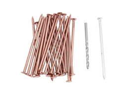 25 Pregos De Cobre Para Derrubar Árvores, Pregos De Cobre Puro De 3,5 Polegadas. Brilvibera
