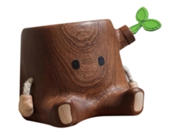 Lurelia Porta-canetas Em Madeira 10 Cm X 11 Cm Para Escritório E Casa