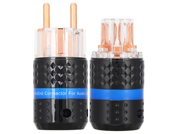 Conector de Alimentación de Audio Mono E103/f103 de Cobre Puro Transparente