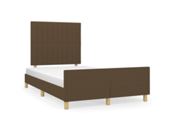 Bed Frame With Headboard, Bed Frames With Headboards Vidaxl Marrom Tecido (120 X 200 Cm)