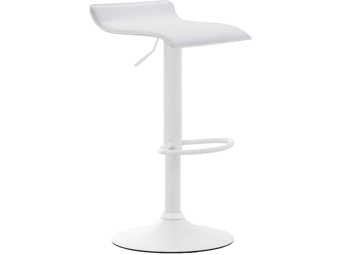 Banco de bar em imitação de pele Dyn V2 branco/branco CLP