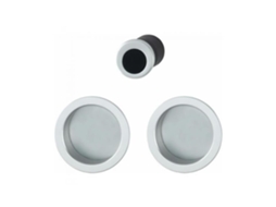 Conjunto Para Porta De Correr Hoppe F94 Chr Sat Alumínio Deslizante À Direita Saliente