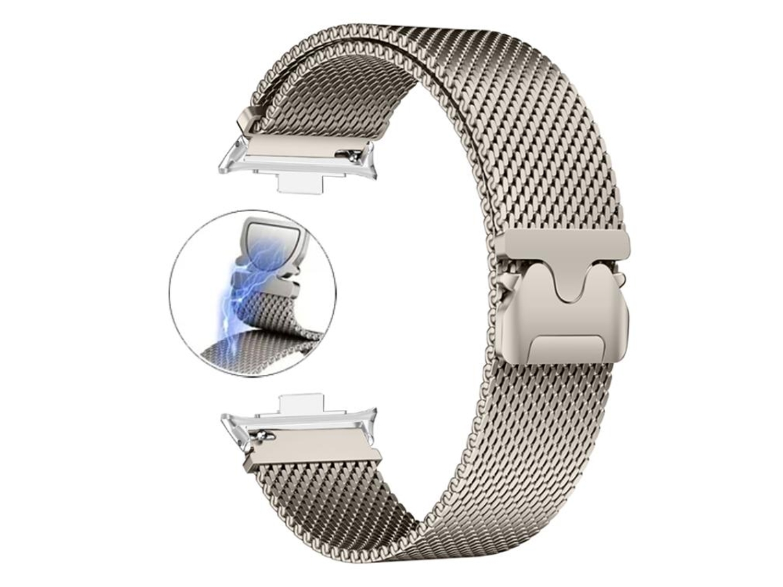 Bracelete para Xiaomi Band 9 Pro / 8 Pro Aço Inoxidável Milanês Magnético Titânio XIAOMOYU