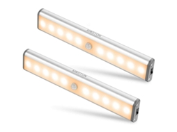 NEVEANCE Luz Para Armário Com Sensor De Movimento, Luz Sem Fio Para Armários Com Bateria Recarregável Integrada, Luz Noturna Magnética Adesiva Para Cozinha