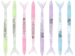 Conjunto De 8 Canetas Gel Com Tema Sereia Para Estudantes, Feitas