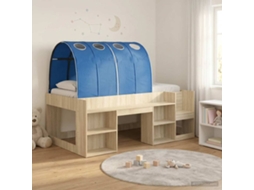 Vidaxl Estrutura De Cama Com Túnel 3 Unid. Carvalho Sonoma E Azul