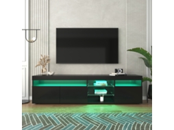 Móvel Preto Painel Brilho Led Variável 180cm VOLTEDGE
