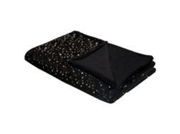 Colcha Decorativa Beliani Alazeya De Poliéster Negro 130x180x1