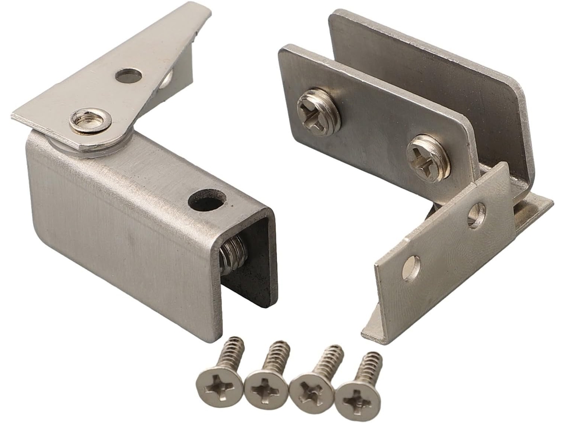 Dobradiças Para Porta De Vidro Não Perfuradas 5mm, 6mm, 7mm E 8mm, Clipe De Aço Inoxidável Para Vitrine Banheiro E
