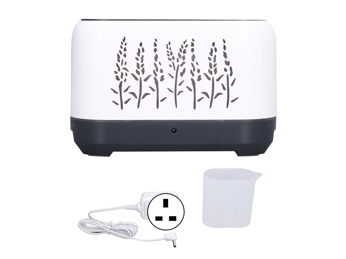 Umidificador silencioso de alta frequência branco de 200 ml com luz noturna e difusor de aromas 100-240 V