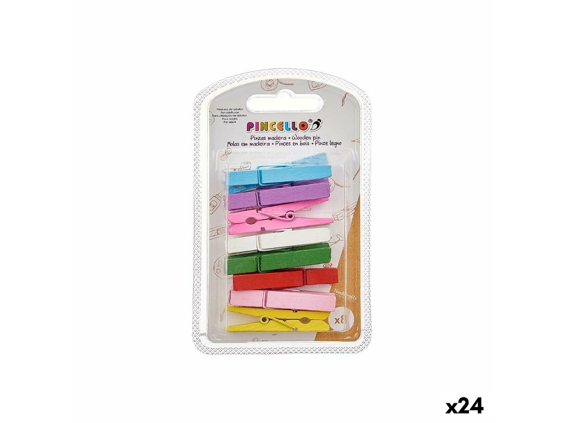 Braçadeiras Grande Multicolor Madeira 24 Unidades