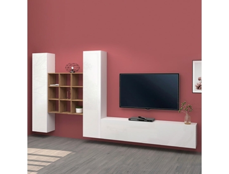 Armário de Tv Branco Moderno Elegante com 2 Móveis Armários Talka Wh WEB FURNITURE