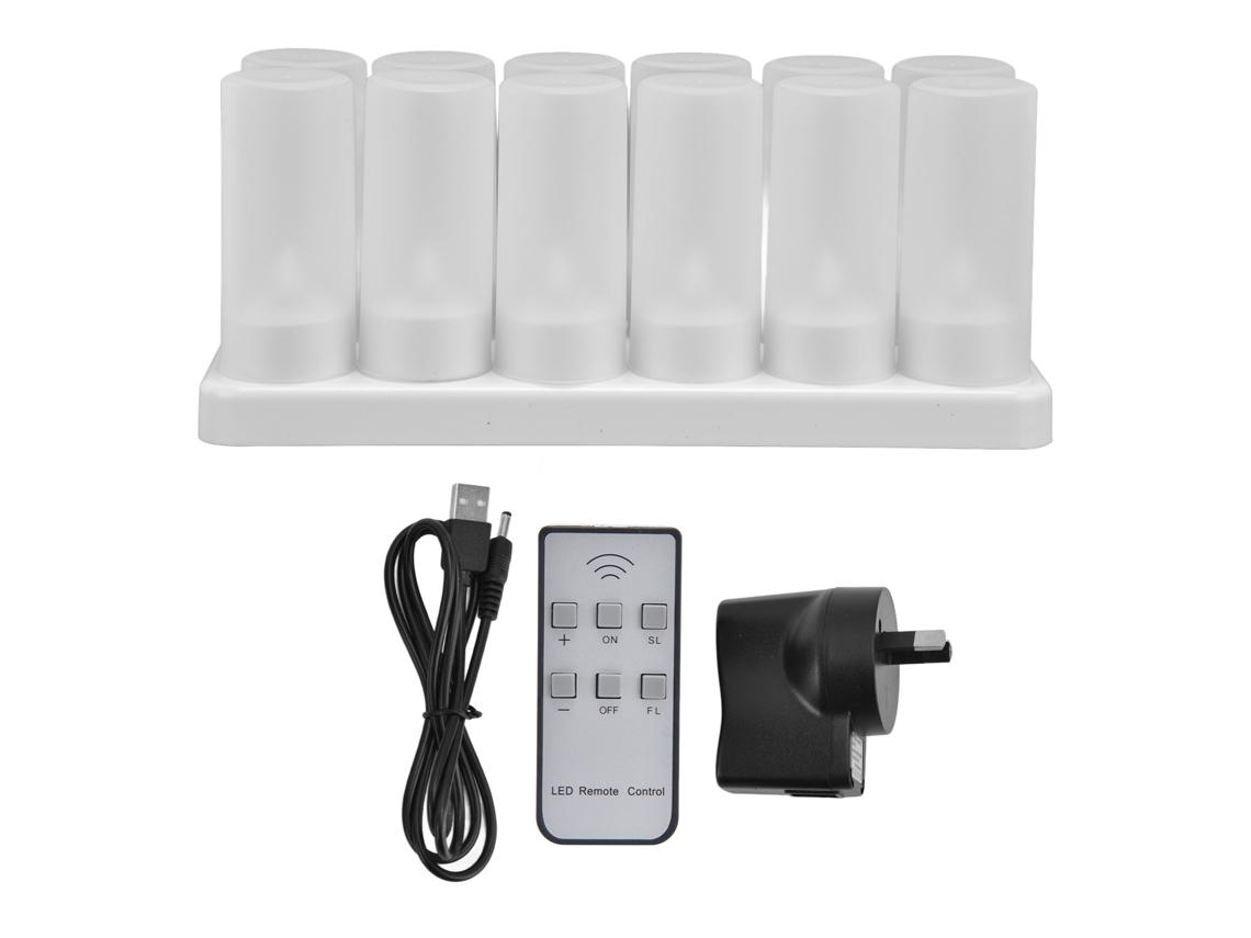 Baok-velas Led Simuladas Sem Chama Reutilizáveis 100-240v Para Festas Casamentos Natal Com Plugue Eu