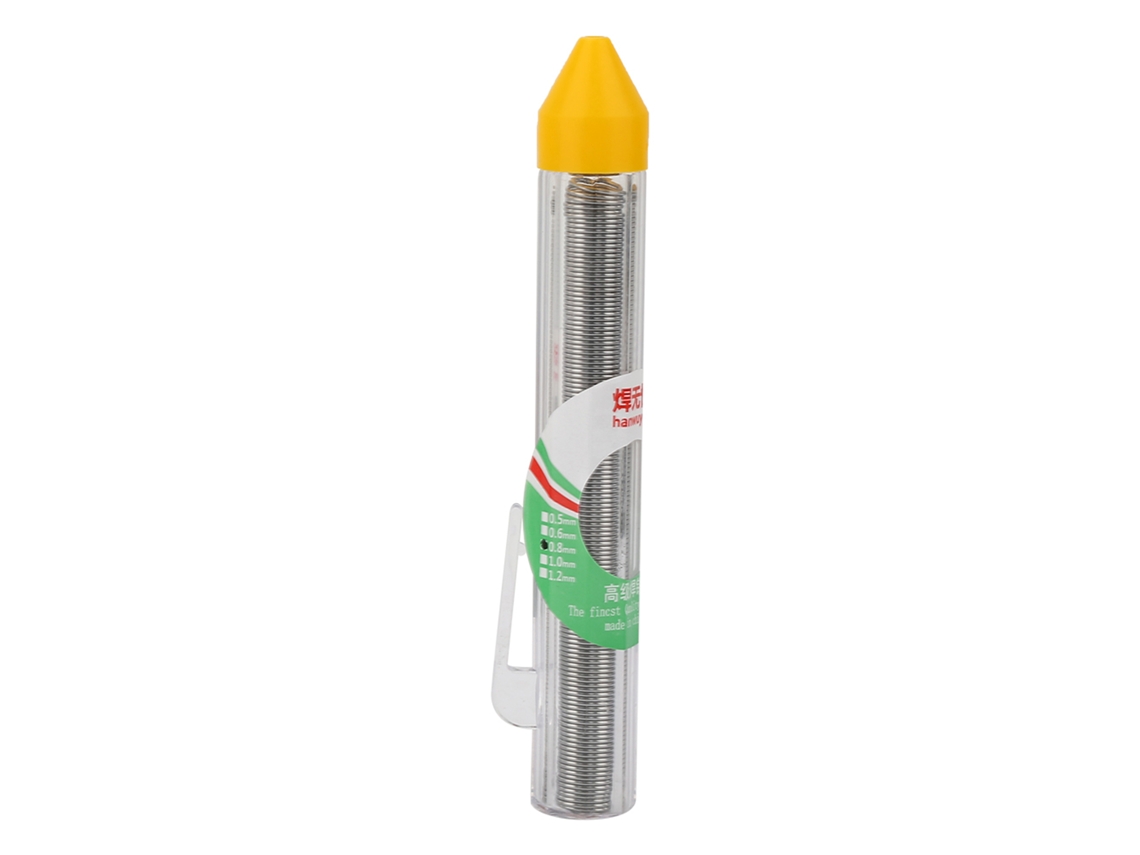 1 unidade de lápis de fio de estanho portátil de alta pureza, sem limpeza, para reparo de placas de circuito impresso SMD (0,8 mm, 20 g)