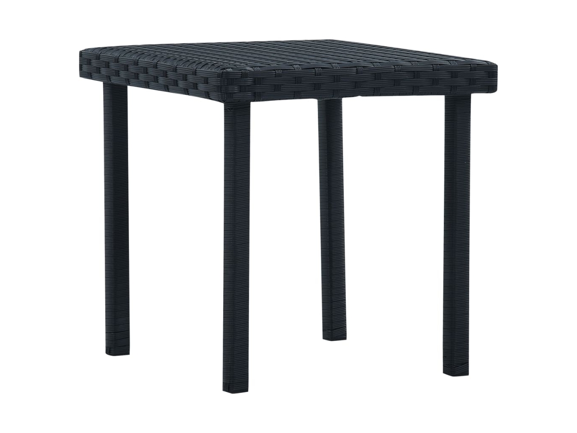 Vidaxl Mesa De Centro Para Jardim 40x40x40 Cm Vime Pe Preto