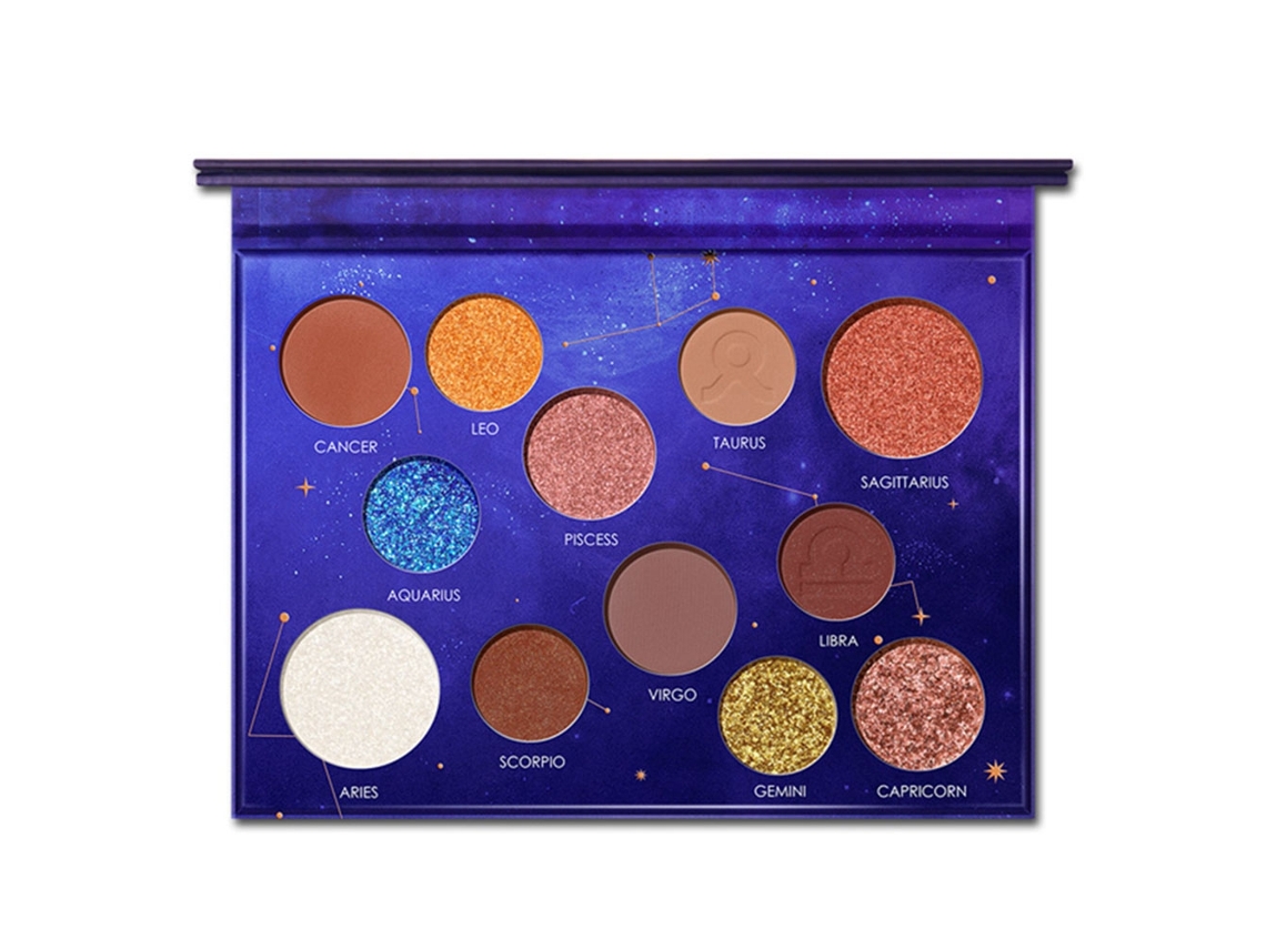 Paleta De Sombras De Ojos Mix 12 Colores Polvo Maquillaje Brillo Textura Fina Duradero Impermeable