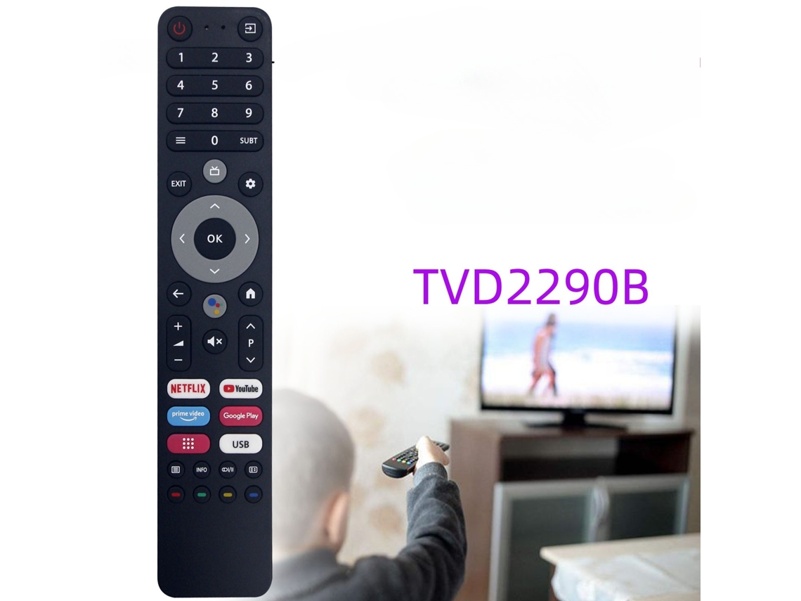Comando de Tv para Dexp Tvd2290b A321 A501 Viomi Chiq com Controlo por Voz XIAOMOYU