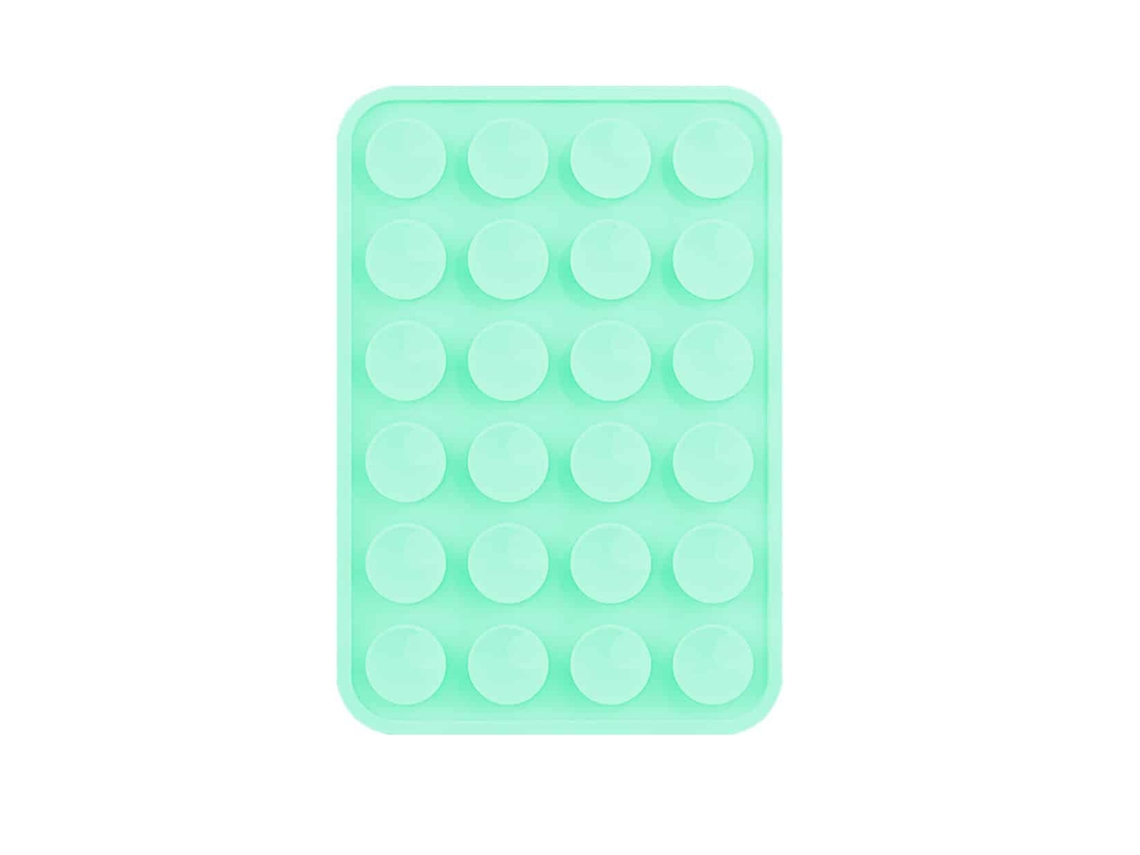 Suporte de Silicone com Ventosas para Telemóvel NOVOTECK Ac 09, Verde Água