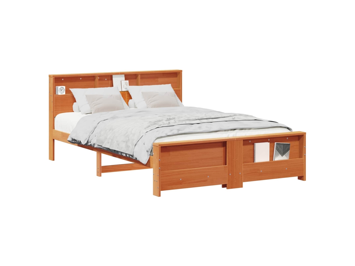 Estrutura da Cama Marrom Cera 160x200 cm Madeira Processada MAISON EXCLUSIVE