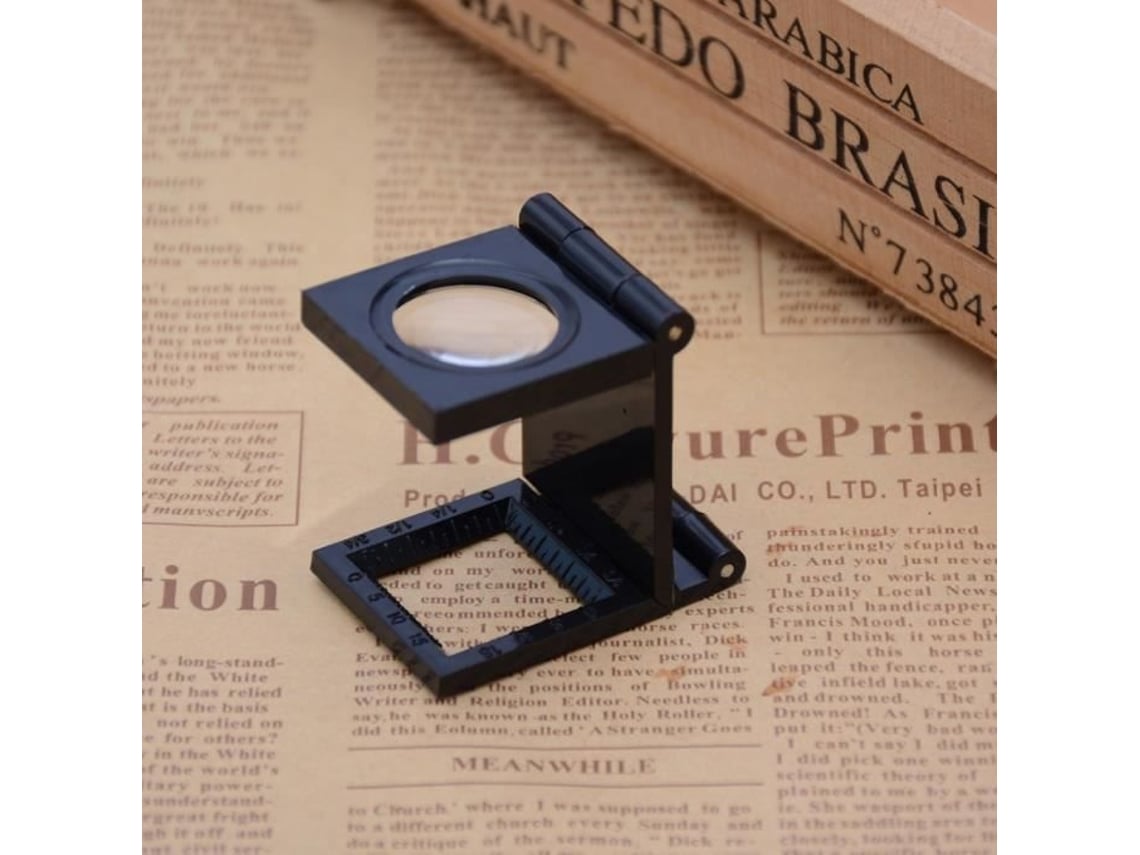 Lupa de Bolso Dobrável AIHONTAI Lente Dobrável 22Mm 8X Testador de Linho Lupa de Bancada de Linha de Tecido