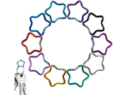 Mosquetão Compacto em Formato Estrela - Chaveiro Alumínio