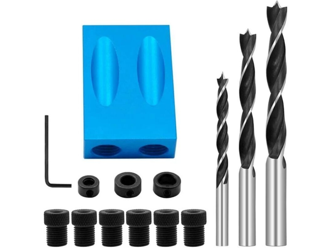 Gabarito De Furação Angular Para Cavilhas Com Furadeira De 15, 15 Polegadas, 10 Mm, Para Carpintaria