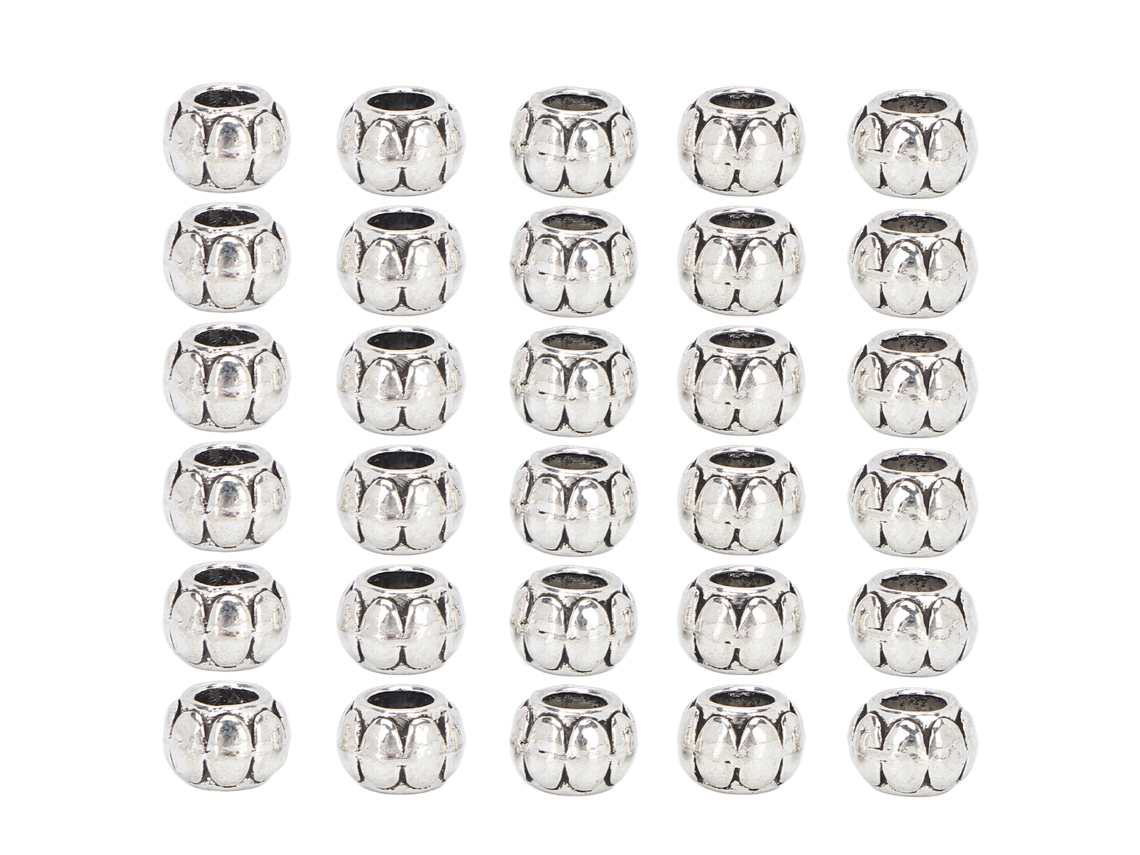 30pcs Contas De Barba E Cabelo De Liga Retro Para Diy: Pulseiras, Colares E Decorações Estilosas