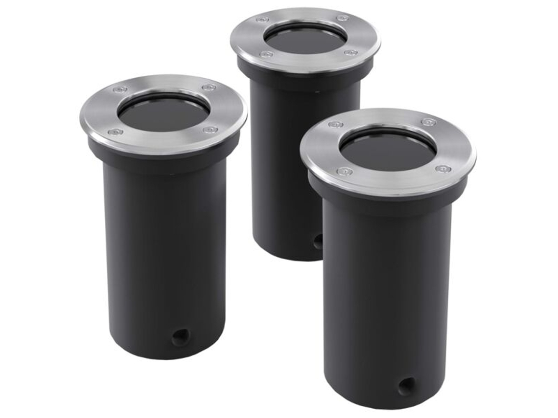 Vidaxl Kit com 3 Luzes de Solo Redondas AQUAFORGE