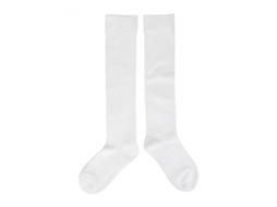 Meias de esgrima de algodão brancas, absorventes de suor, respiráveis e confortáveis (tamanho M).