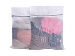 Fasst 2 Sacos de Lavanderia em Malha Colmeia Resistente com Zíper para Roupas Grandes e Artigos Domésticos CUIDADOS