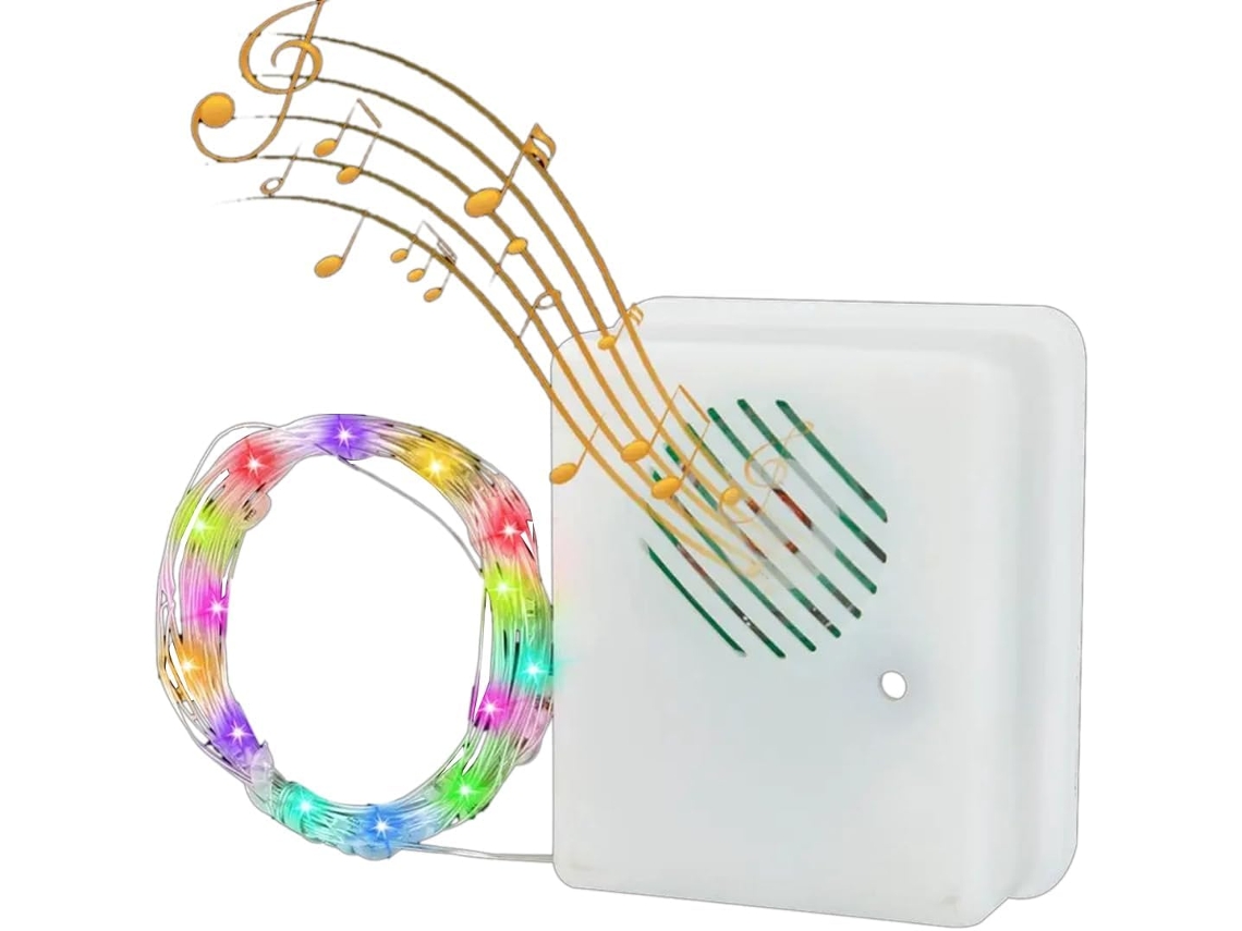 Luzes De Natal Com Sensor Led, Música E Cores Vibrantes.