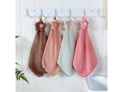 Conjunto de 4 Toalhas Florais Fofas para Cozinha e Banheiro, Fáceis de Pendurar BRILVIBERA