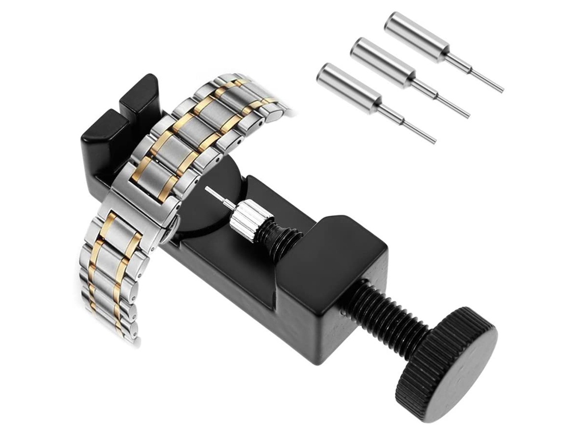 Kit para remover elos de pulseira de relógio, ferramenta para remover e reparar pinos de pulseira.