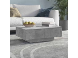 Vidaxl Mesa De Centro 90x60x31 Cm Contraplacado Cinzento Cimento