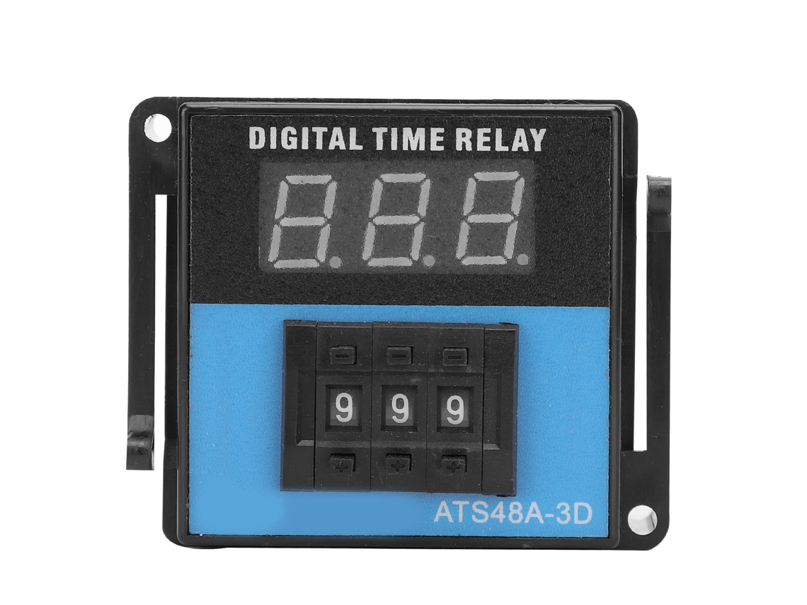 Relé de Tempo Profissional Ats48a 3d Ajustável Ciclo Delay Relay Controle Dc24v