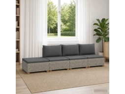 Vidaxl 4 Unid. Conjunto De Lounge Em Rattan Com Almofadas Gendt