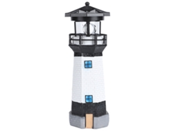 Rebe-lâmpada Solar Rotativa Led Para Exteriores, Luz Branca, Decoração De Jardim, Pátio E Paisagem, Preto E Branco