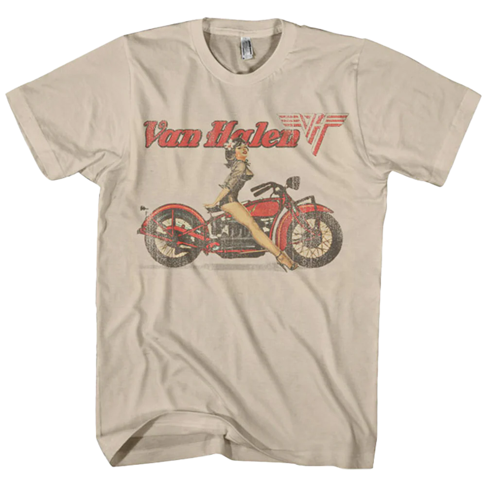 Van Halen Biker Girl Poster T-shirt Unisex Rockinstone Size:xxl