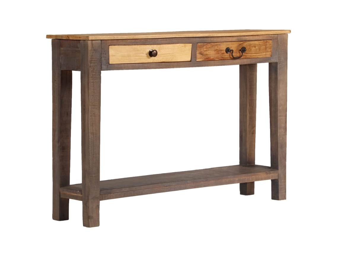 Vidaxl Mesa Consola Em Madeira Maciça Vintage 118x30x80 Cm